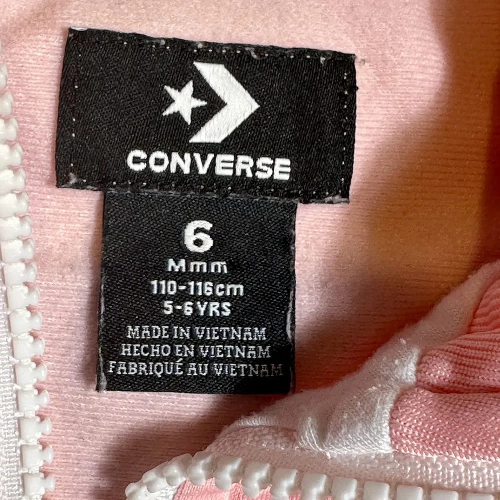 Converse Girls Track Jacket Pink‎ with Logo size 6